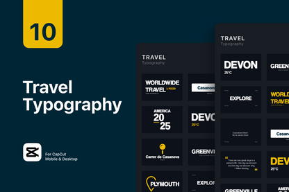 Animated Travel Graphics Pack For Capcut ccreation.store