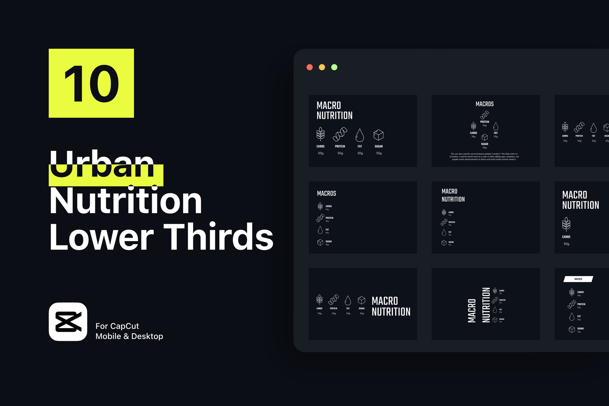 Urban Creator Fitness icons For Capcut ccreation.store