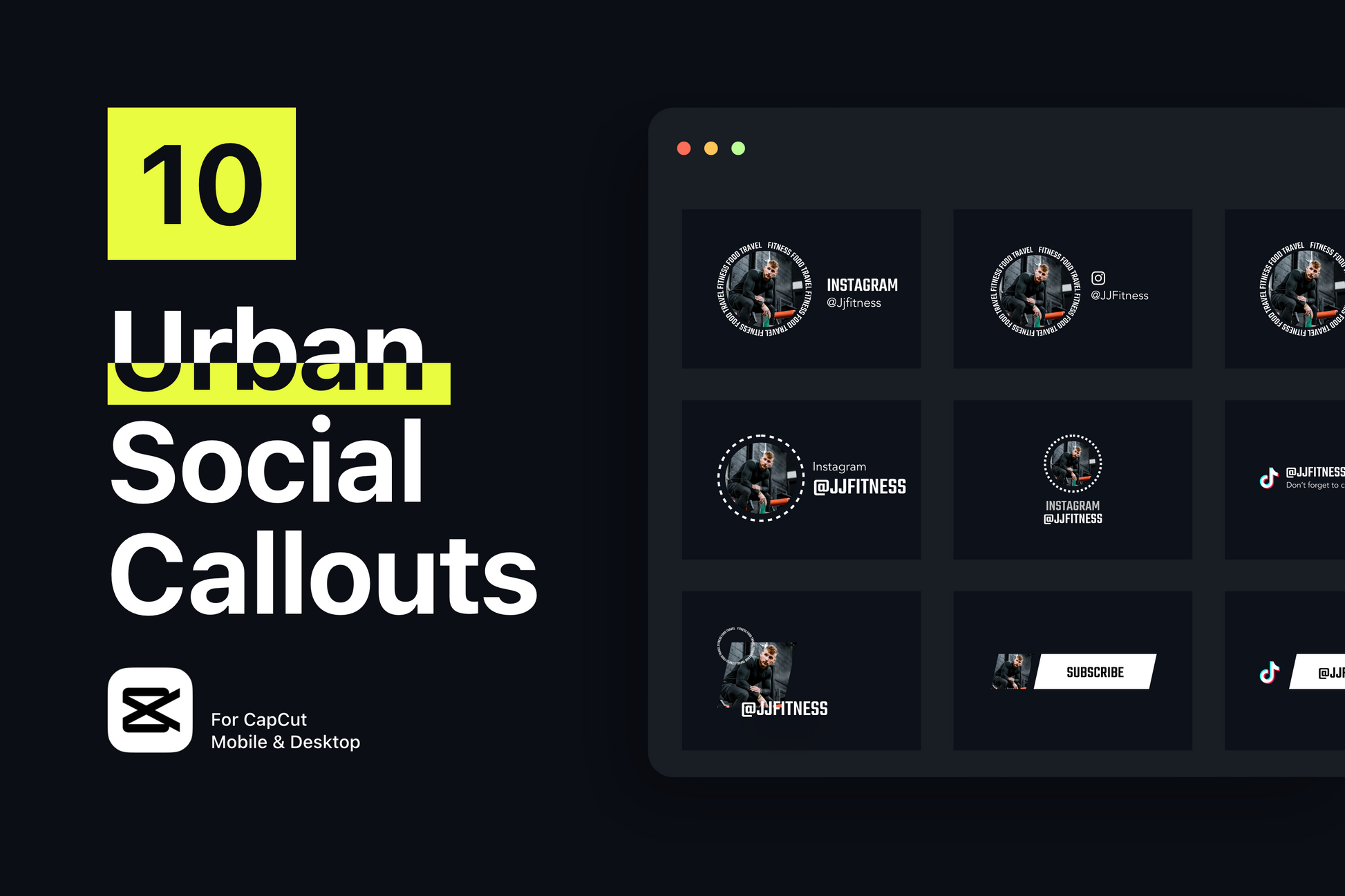 Urban Creator Fitness icons For Capcut ccreation.store