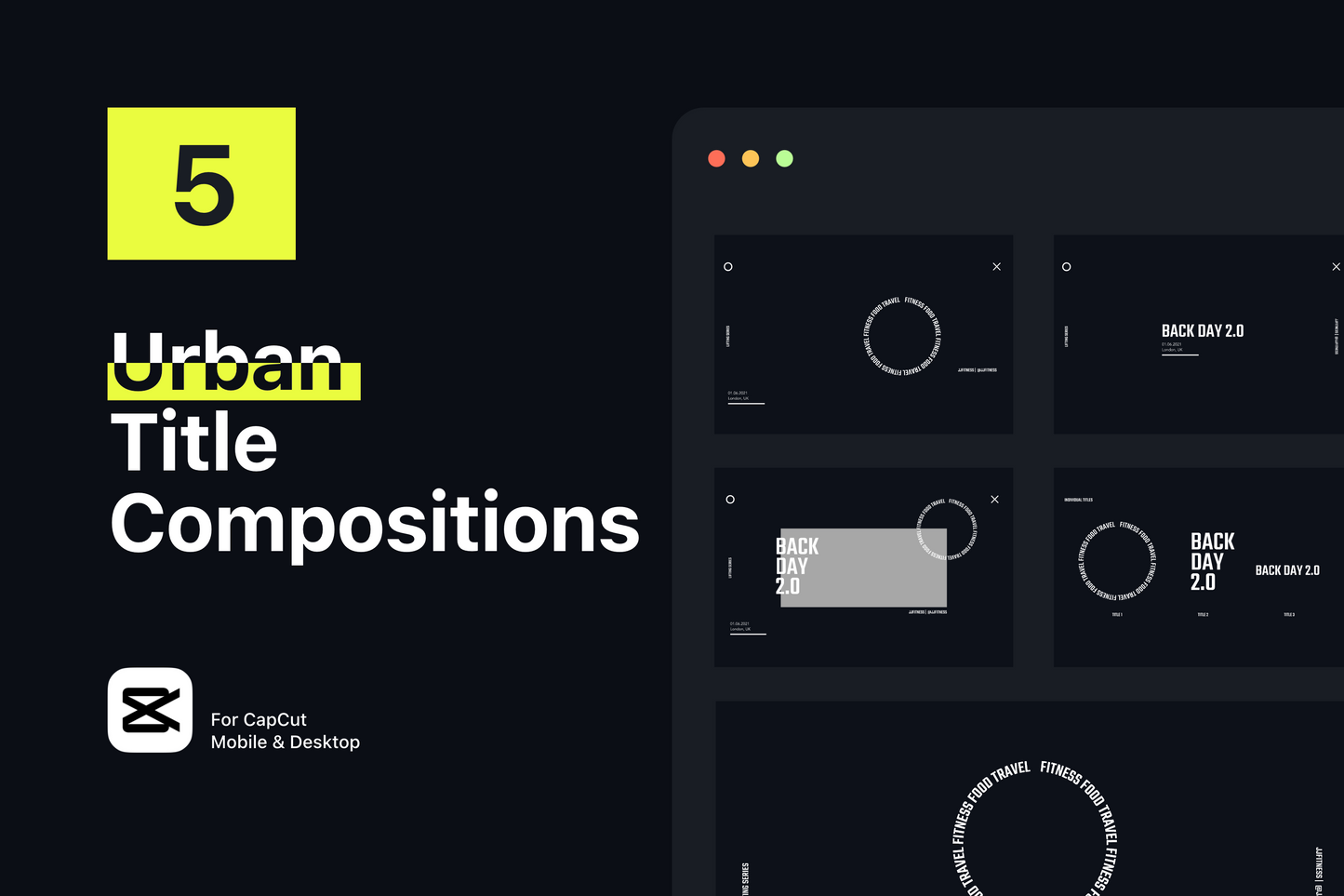 Urban Creator Fitness icons For Capcut ccreation.store