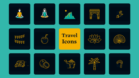 Animated Travel Icon Pack for Capcut ccreation.store