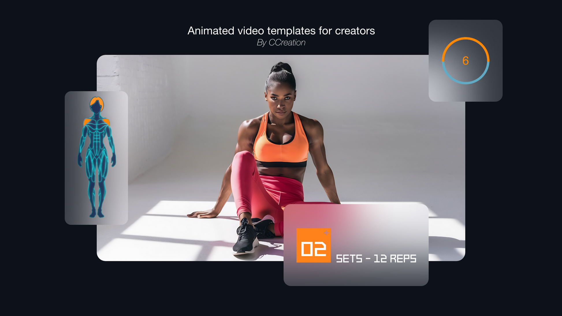 Gym Graphics V2 Female for CapCut ccreation.store