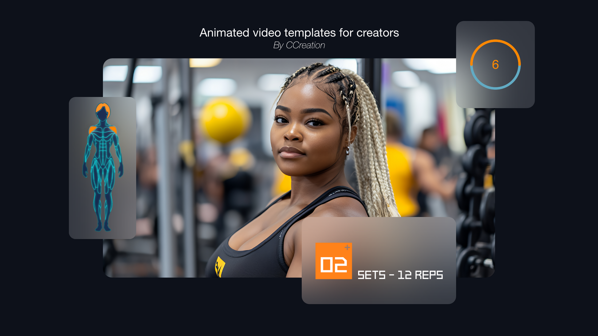 Fitness Graphic V4 Female Front & Back For Capcut ccreation.store