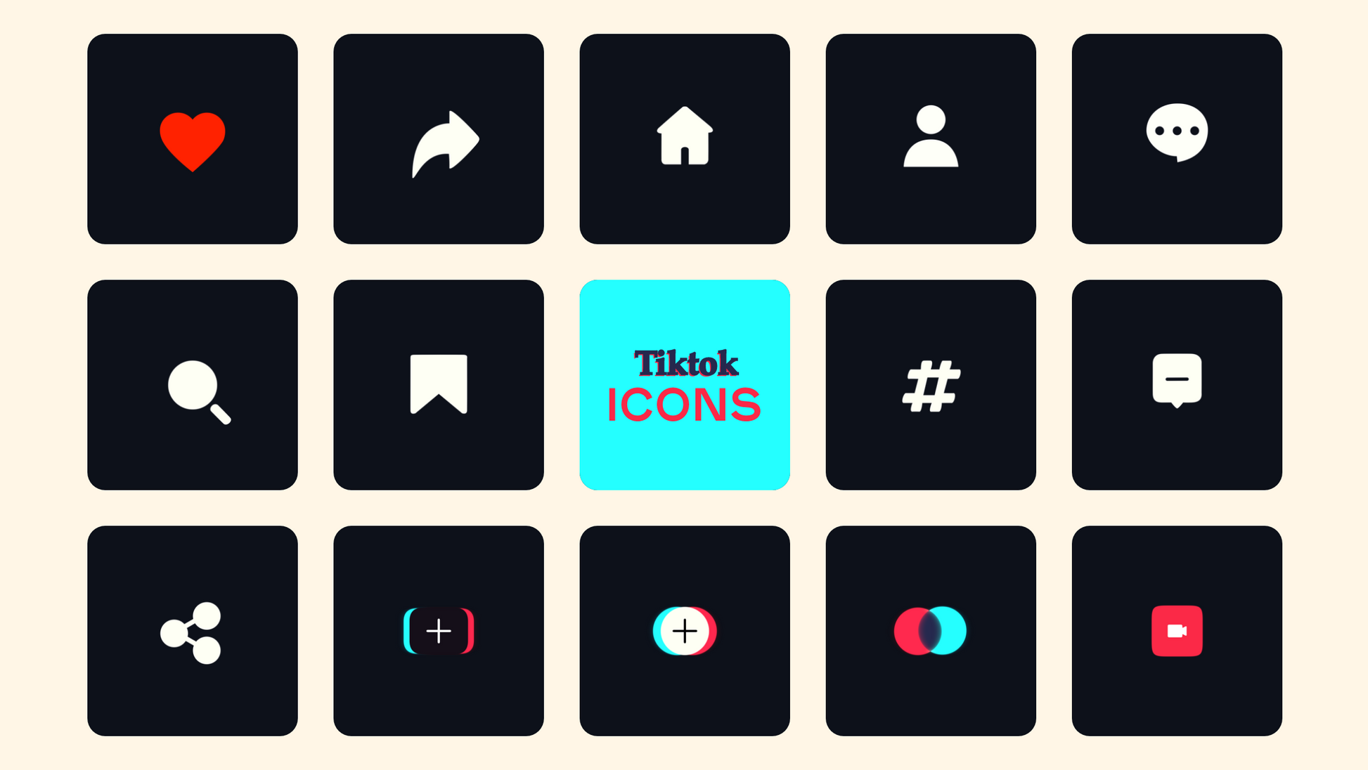 Tiktok animated icons For Capcut ccreation.store