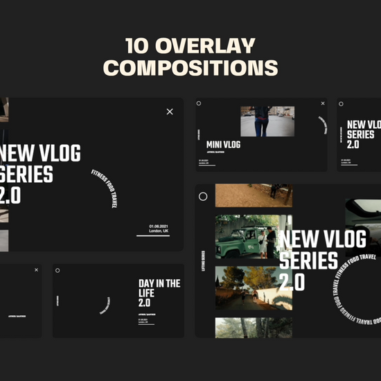 All of the templates for Mogrt are ready to be used in your video editing projects