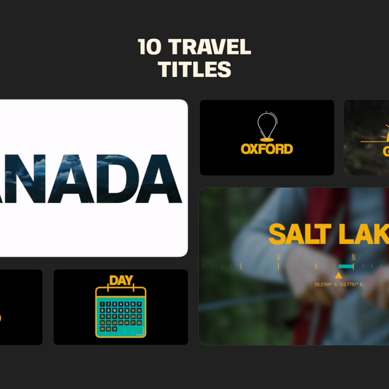 Travel Lower Thirds: (Mogrt) Premiere Pro template